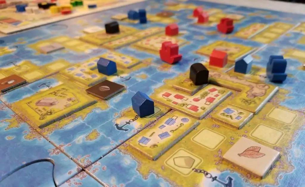 Stack of board games ready for trading on an online forum